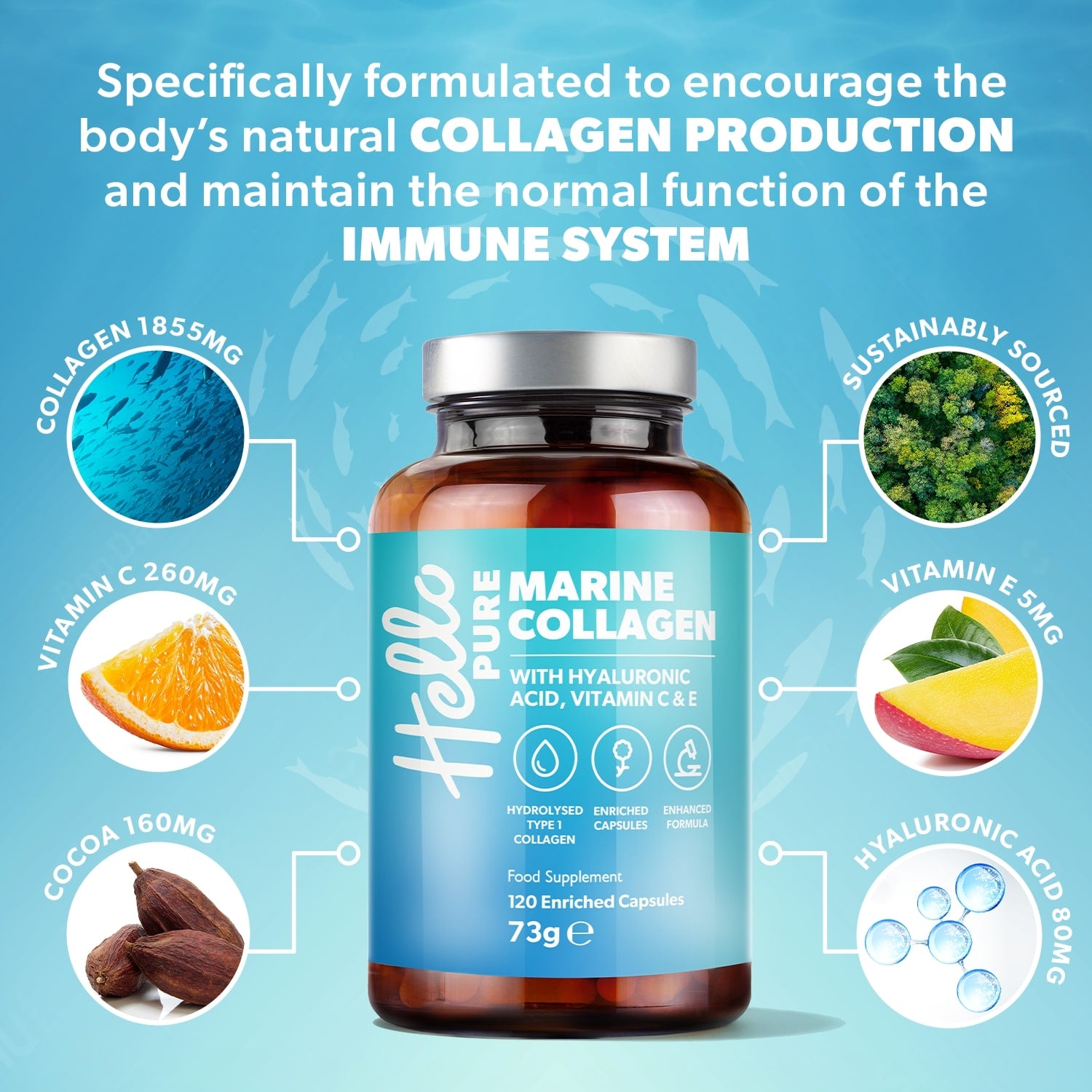 Marine Collagen | 1350mg | 120 Capsules