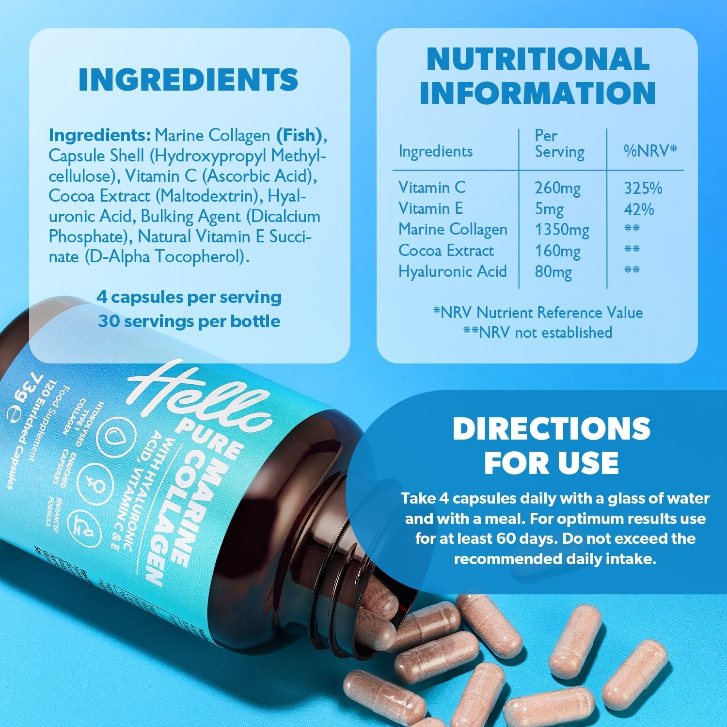 Marine Collagen | 1350mg | 120 Capsules