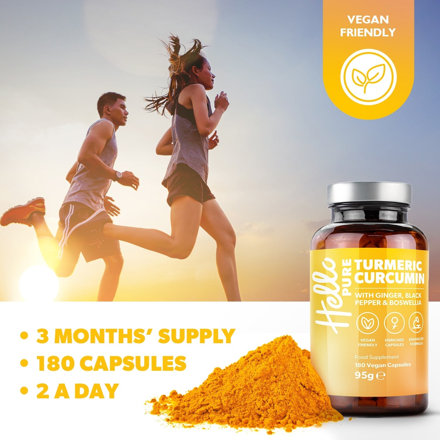 Turmeric Curcumin | 5000mg Extract | 180 Vegan Capsules